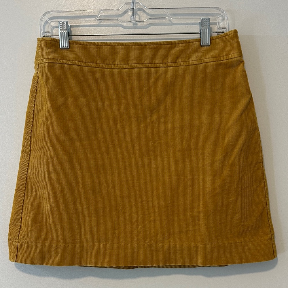 J.Crew Mustard A-Line Corduroy Skirt
